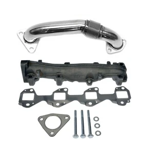 01-15 GM 6.6 6.6L Duramax Diesel Exhaust Manifold NO PINCH Upgrade & Uppipe Kit - Picture 1 of 1
