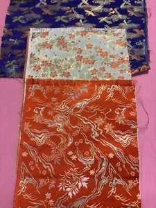 Nishijin Kyoto Brokat bleibt 3 Stück, verschiedene Designs und Farben. - Bild 1 von 4