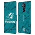 Official Nfl Miami Dolphins Graphics Leather Book Wallet Case For Nokia Phones