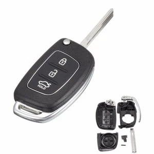 For Hyundai ix45 ix35 i20 Santa Fe 3 Button Remote Folding Flip Key Shell Case - Picture 1 of 5
