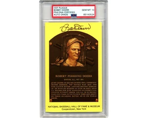 Bobby Doerr Boldly Signed HOF Postcard PSA/DNA Gem Mint 10 Auto! - Picture 1 of 1