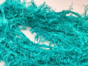 Recycled Linen Frizz Ribbon - Turquoise | Linen Ribbon | Recycled Frizz Ribbon - Picture 1 of 7