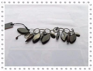 Magnifique Bracelet Fantaisie Argenté " Hématite" Synthétique Nali 20 cm - Imagen 1 de 1