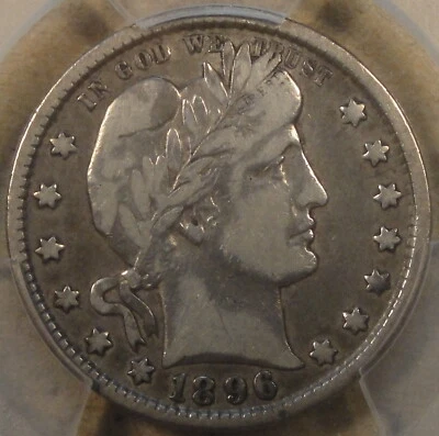 1896-O Barber Quarter 25c PCGS Certified F15 - Image 1 of 4