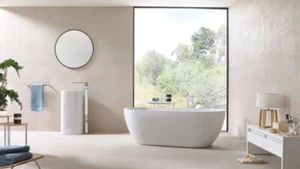 Interbau Dayton 80x80 White BODEN-WAND-Fliesen Stein-Beton-optik - Bild 1 von 2