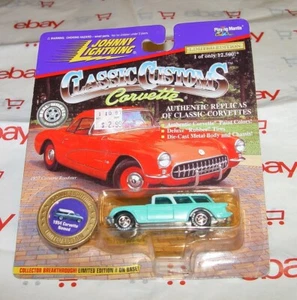⚡Johnny Lightning 1997🔥1954 CORVETTE NOMAD Teal w/Coin⭐Classic Customs Series - Picture 1 of 5