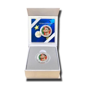 2 Euro Coloured Coin Single box Football Star Cristiano Ronaldo (Portugal) - Picture 1 of 4