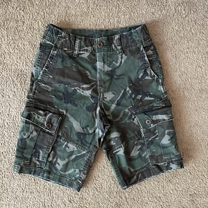 American Eagle Shorts Mens 26x10 Classic Cargo Green Camo Cotton Blend - Picture 1 of 12