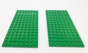 2 x LEGO 8x16 GREEN Plate Baseplate Base - 8x16 STUDS (PINS) - Brand New - Picture 1 of 5