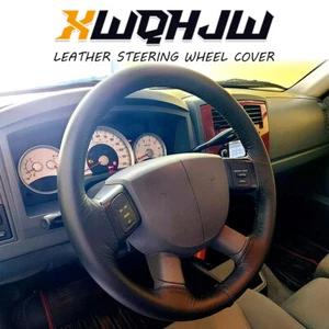 For Honda Civic 2016 2017 2018 2019 2020 Black Leather Steering Wheel Cover - Picture 1 of 10