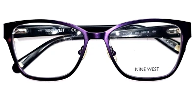NINE WEST NW1059 505 UNISEX PURPLE MODERN FULL RIM EYEGLASSES FRAMES 52-16-135 - Image 1 of 4