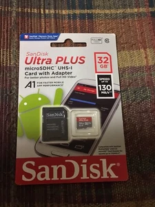 SanDisk Ultra PLUS UHS-1 MicroSD 128GB Memory Card With Adapter- 🆕 - Picture 1 of 2