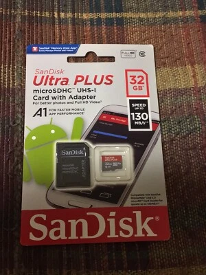 SanDisk Ultra PLUS UHS-1 MicroSD 128GB Memory Card With Adapter- 🆕 - Image 1 of 2