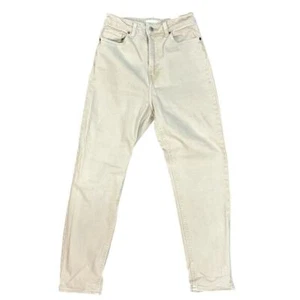H&M Slim Mom High Ankle Jeans 99% Baumwolle Top Zustand Gr. 4 gebraucht hellbeige - Bild 1 von 9