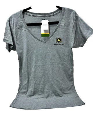 John Deere графический футболка "Build Arizona" темно серый женщин глубокий v-образным вырезом, новый L - Изображение 1 из 4