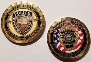 City of Oxford Ohio Division of Police Chief Challenge Coin - Bild 1 von 4