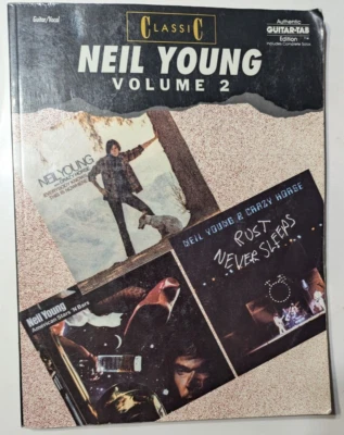 Neil Young Vol 2 Songbook 1993 Guitar Sheet Music Holenfrog Warner Bros. Fast - Image 1 of 4