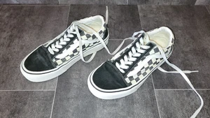 gepflegte Vans Damen Sneaker Sportschuhe mini Plateau schwarz Karomuster Gr.38 - Bild 1 von 6