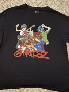 T-shirt Gorillaz nera grafica uomo taglia Medum Band maglietta - Foto 1 di 4