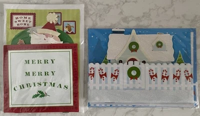 2 Paper Magic Pop-Up Christmas Cards Santa Christmas House - Image 1 of 4