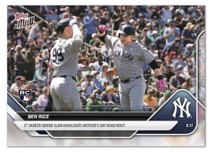 2025 Topps Now (On Hand) Ben Rice RC #168 Yankees 1st Career Grand Slam - Bild 1 von 2