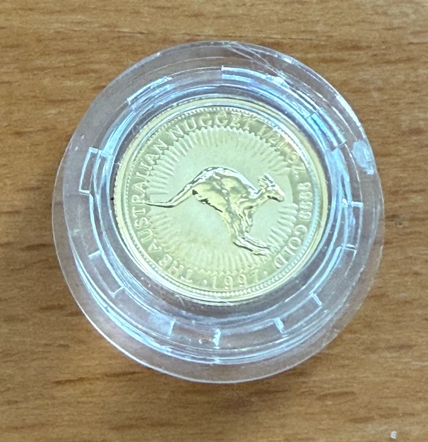 Australia 1997 Gold 1/20 oz $5 UNC Australian Nugget - Image 1 of 2