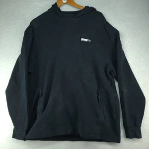 Puma Hoodie Jumper Black Pullover Size XL Cotton Polyester Stretch Adult - Picture 1 of 17