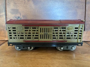 Lionel Standard Gauge Pre-War 213 stock car Mojave/ Maroon Very Good C6 - Picture 1 of 10
