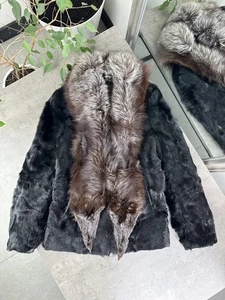 Abrigo vintage de piel real para mujer talla S - Imagen 1 de 17