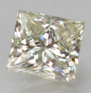Certified 0.59 Carat I VS2 Princess Natural Enhanced Loose Diamond 4.51x4.22mm - Picture 1 of 4