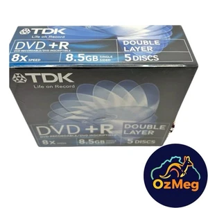☆ TDK DVD+R 8.5GB 5x Double Layer Discs DVD 8x Speed BNIB ☆ BRAND NEW ☆ - Picture 1 of 5