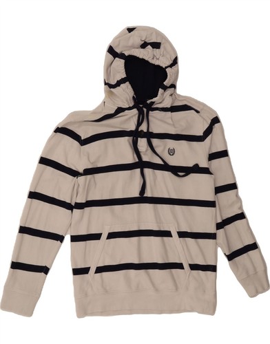 OFF WHITE CHAPS maglione uomo con cappuccio medio bianco sporco a righe cotone BD09