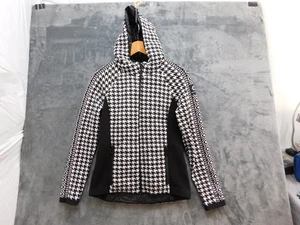Newland Jacket Womens Medium Hooded Full Zip Houndstooth PrimaLoft Made Italy - Picture 1 of 16