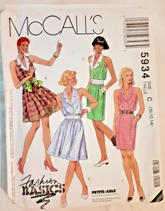 Vintage OOP McCall's Pattern 5934 Misses' Dresses Sewing Craft Project (H) - Picture 1 of 2