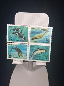 U.S. Stamps- 1990 #2508-11 Sea Creature Block Of 4 - Picture 1 of 6