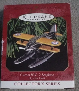 1999 Hallmark Andenken Ornament Flugzeug Sky's the Limit Curtiss R3C-2 Wasserflugzeug - Bild 1 von 2