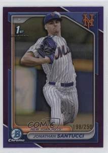 2024 Bowman Draft cromo refractor púrpura/250 Jonathan Santucci #BDC-65 - Imagen 1 de 3
