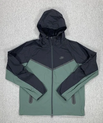 Chaqueta con Capucha Nike Tech Woven Windrunner Cremallera Completa Negra Verde HM7151-338 Para Hombre S Foto 1 de 4