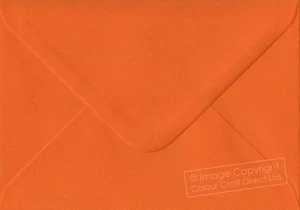Orange 133mm x 184mm (5"x7") 100gsm Gummed Colour Greeting Card Envelopes - Picture 1 of 1