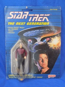 STAR TREK The Next Generation COMMANDER WILLIAM RIKER Action Fig GALLOB VTG 1988 - Picture 1 of 3