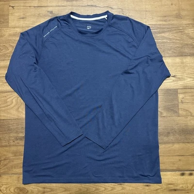 Camisa deportiva Peter Millar Crown Aurora azul marino manga larga hierro para hombre grande Foto 1 de 4
