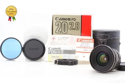 ¡Raro con caja! 【COMO NUEVO】 Nuevo lente MF gran angular Canon FD NFD 20mm F2.8 de Japón Foto 1 de 4