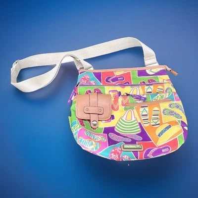 Lily Bloom Crossbody Bag Flip Flop Summer Hats Totes Beach Purse Adjustable Eco - Image 1 of 4