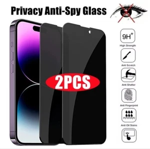 2 films blindés en verre protection d'écran pour iPhone 15 14 13 12 11 Pro Max - Photo 1/3