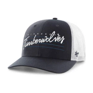 Minnesota Timberwolves '47 Brand Navy/White Downburst Trucker Snapback Rope Hat - Picture 1 of 3