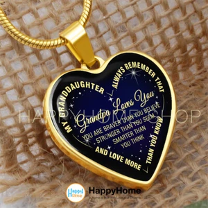 Halskette Enkelin Geburtstagsgeschenk von Opa Love You Always Remember -N357 - Bild 1 von 14