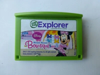 LeapFrog Explorer Disney Minnie Mouse Bow-tique Learning Game Leapster Cartridge - Image 1 of 2