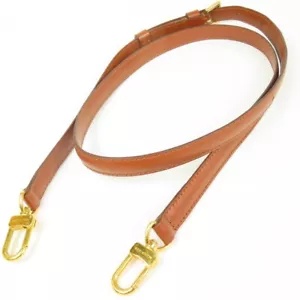 LOUIS VUITTON Logo Adjustable Shoulder Bag Strap Leather BN GD Accessory 78073 - Picture 1 of 4