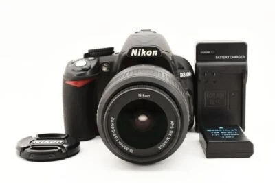 Nikon D3100 Black Digital SLR Camera w/ 18-55mm ED VR Lens English Language Used - Image 1 of 4