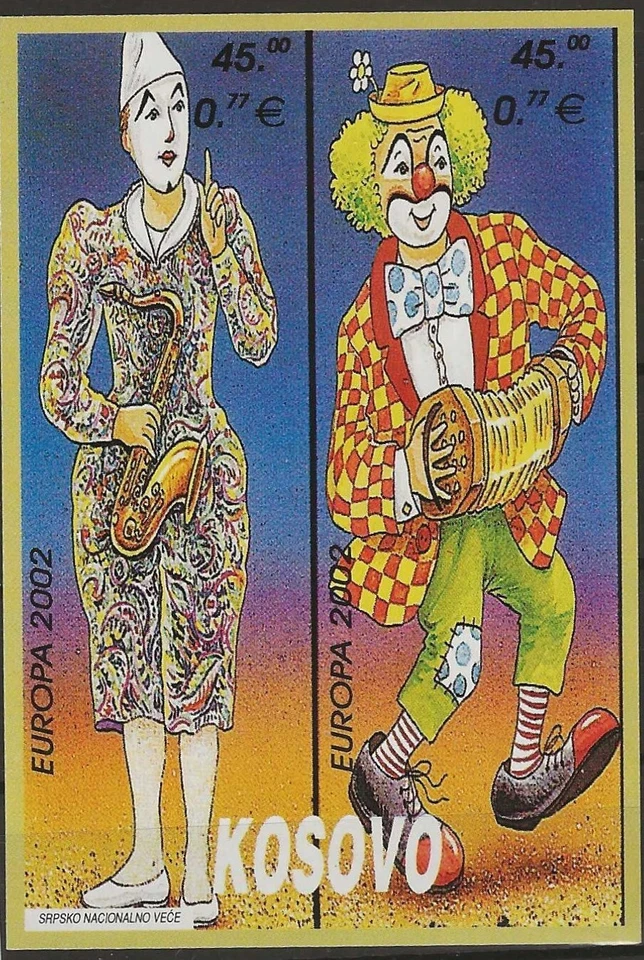 Kosovo 2002 - Europa, El Circo IMPERFORADO Hoja - MNH Foto 1 de 1